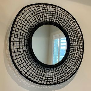 Modern Wicker Mirror